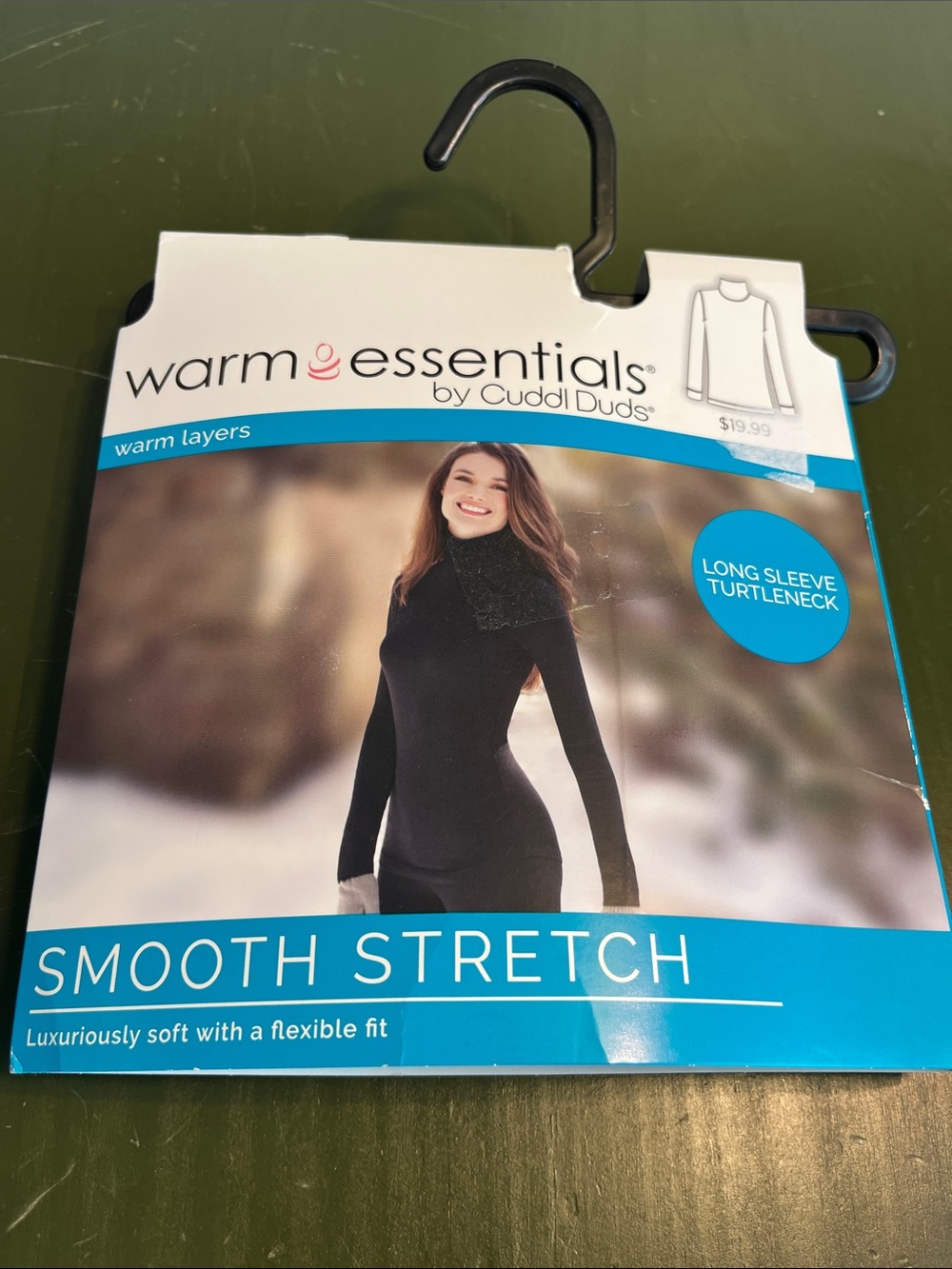 Warm Essentials by Cuddl Duds Black Long Sleeve Turtleneck